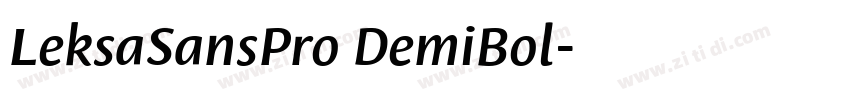 LeksaSansPro DemiBol字体转换